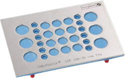 MurrPlastik RVS/EPDM cable entry plate with 56 cable entries 145 x 100 mm, 87663953 cablequick ® KDP 100/56, V4A FDA