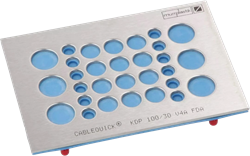 MurrPlastik RVS/EPDM kabeldoorvoerplaat met 40 kabeldoorvoeren 145 x 100 mm, 87663956 cablequick ® KDP 100/40, V4A FDA