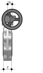 FIP Vlinderklep handbediend - Wormwielkast - PVC-C - FKOC/RM