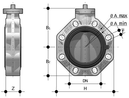FIP Butterfly Valve manual operated - PVC-C - FKOC/FM