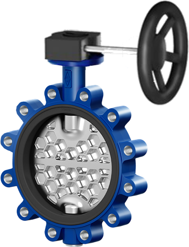 ARI-Armaturen butterfly valve LUG type GESA 21.013 DN500, PN10, EN-JS1030, gearbox, EPDM