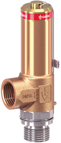 2480 Sicherheitsventile aus Rotguss, in Eckform, mit Gewindeanschlüssen Goetze