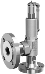 451FL Sicherheitsventile aus Edelstahl, in Eckform mit Flanschanschlüssen Goetze