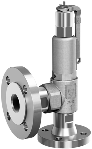 451FL Sicherheitsventile aus Edelstahl, in Eckform mit Flanschanschlüssen Goetze