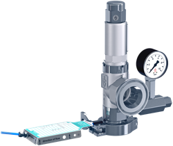 451r with bursting disc Safety valves made of stainless steel, angle-type with clamp connections and bursting disc Goetze