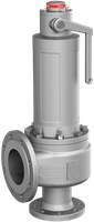 455 Safety valves made of stainless steel, angle-type with flange connections Goetze