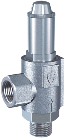 461 Sicherheitsventile aus Edelstahl, in Eckform mit Gewindeanschlüssen Goetze