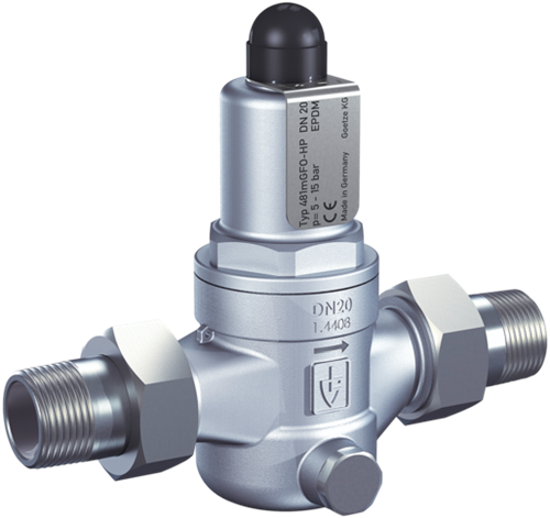 Drukreduceerventielen type 481 RVS met schroefdraadverbindingen