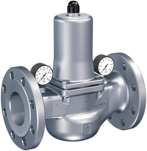 Drukreduceerventiel type 482 RVS met flensaansluitingen