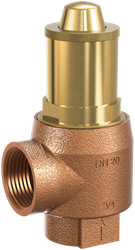 651mHIK Safety valves with diaphragm made of gunmetal, all-metal construction angle type with threaded connections Goetze