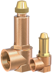 652 Safety valves made of gunmetal, angle-type with threaded connections Goet