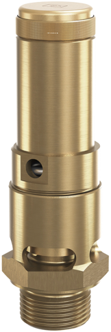 Messing veiligheidsventiel 810, vrije afblaas