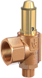 851bH Faltenbalg-Sicherheitsventile aus Rotguss, in Eckform mit Gewindeanschlüssen Goetze