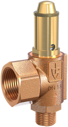 851bHF Faltenbalg-Sicherheitsventile aus Rotguss, in Eckform mit Gewindeanschlüssen Goetze