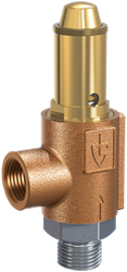 861 Safety valves made of gunmetal, angle-type with threaded connections Goetz