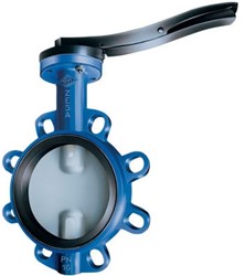 ARI-ZESA Vlinderklep met centreerogen met vergrendelingshendel