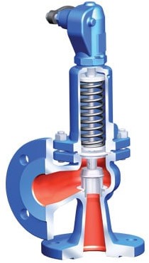 ARI-SAFE-P Standard safety valve with flanges - closed bonnet - closed lifting device - acc. to VdTÜV sheet 100, AD2000-A2 and EN ISO 4126-1