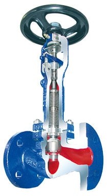 ARI-FABA-LA Stop valve - straight through with long bellow and bellows seal