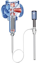 ARI-TEMPTROL 775 Thermal-opening valve - straight through with flanges without cooling spacer (max. 150°C)