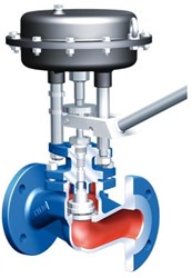 ARI-STEVI BBD 415 Spuiklep - recht met flenzen en pneumatische aandrijving