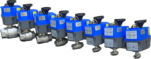 Ebora  2-delige RVS kogelkraan 1/4 BSPP, PN63, met aandrijving-J4CS20, roestvast staal/PTFE-FKM,24-230V AC/DC, looptijd 10sec. EBQB18-31121-J4SC20-2