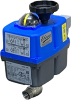 Ebora  2-delige RVS kogelkraan 3/8 BSPP, PN63, met aandrijving-J4CS20, roestvast staal/PTFE-FKM,24-230V AC/DC, looptijd 10sec. EBQB18-31122-J4SC20