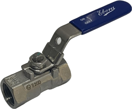 1 piece stainless steel ball valve 1/2 BSPP, PN63 with handle with reduced bore, Q118-31123