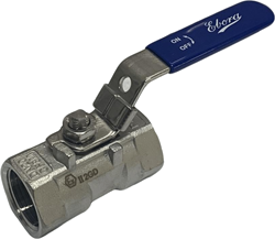 1 piece stainless steel ball valve 3/4 BSPP, PN63 with handle with reduced bore, Q118-31124