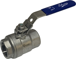 2 piece stainless steel ball valve 1 BSPP, PN63 with handle, Q218-31125