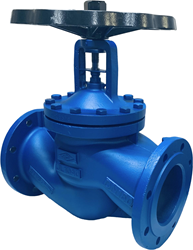 ARI-Armaturen flanged-Bellows shut-off valve FABA-Plus 12.046 DN150,PN16,EN-JL1040, plug with marginal seat