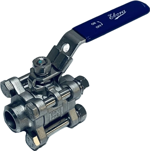 3-teiliges Edelstahl-Kugelventil DN15 BW-Schweißenden, PN63, Q318-31162