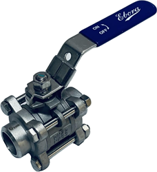 3-piece stainless steel ball valve DN25 BW welding ends, PN63, Q318-31164