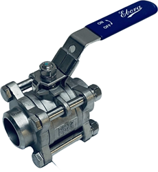 3-delige RVS kogelkraan DN32 BW laseinden, PN63, Q318-31165