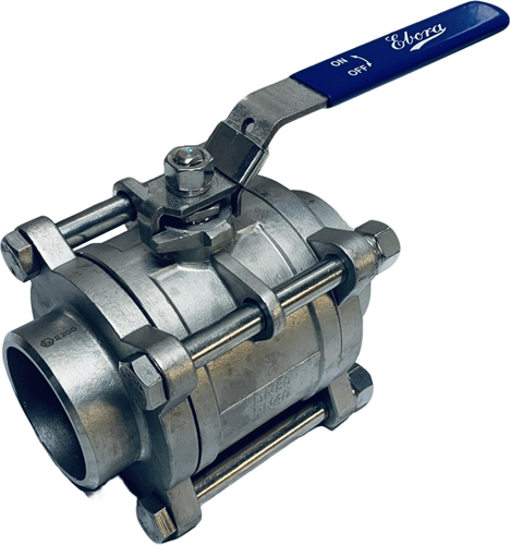 3-delige RVS kogelkraan DN80 BW laseinden, PN40, Q318-31169