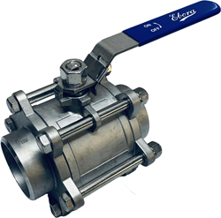 3-teiliges Edelstahl-Kugelventil DN100 BW-Schweißenden, PN40, Q318-31170