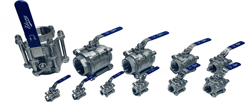 3-delige RVS kogelkraan 3 BSPP, PN40, Q318-31130-2