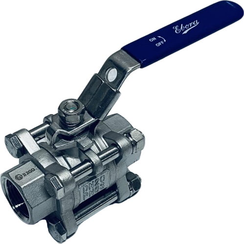 3-delige RVS kogelkraan 3/4 BSPP, PN63, Q318-31124