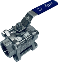 3-piece stainless steel ball valve 1 1/4 BSPP, PN63, Q318-31126