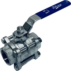 3-teilige Edelstahl Kugelhahn 1 1/2 BSPP, PN63, Q318-31127