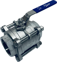 3-delige RVS kogelkraan 3 BSPP, PN40, Q318-31130