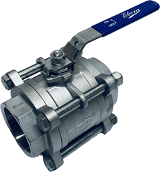 3-piece stainless steel ball valve 3 BSPP, PN40, Q318-31130