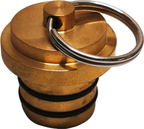 Blindplug MS tbv FLS fittingen Messing / EPDM / RVS, Ebora