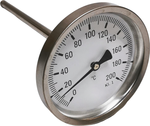 RVS thermomtr; ø100; 0-200°