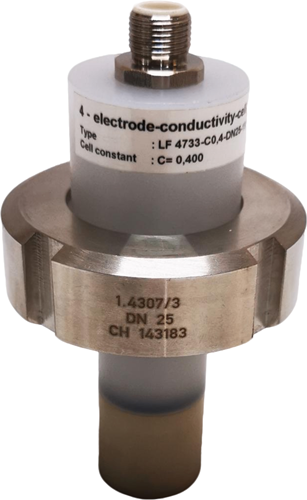 Hengesbach 4-Electrode conductivity cell Melkkopeling DN25, LF4733-C0,4-DN25-19 C=4,00-2