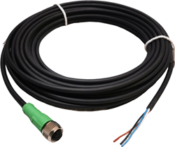 Connector recht M12-4p 10M, 1683002 Ebora