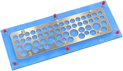 MurrPlastik RVS/EPDM cable entry plate with 55 cable entries 221 x 90 mm, 87663970 cablequick ® KDP Metall 90/55 FDA HD-2