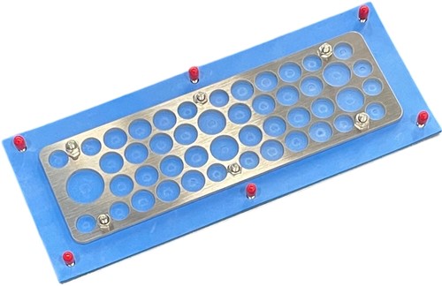 MurrPlastik RVS/EPDM Kabeldurchführungsplatte mit 47 Kabeldurchführungen 221 x 90 mm, 87663969 cablequick ® KDP Metall 90/47 FDA HD-2