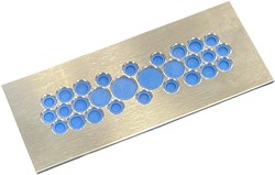 MurrPlastik RVS/EPDM Kabeldurchführungsplatte mit 28 Kabeldurchführungen 221 x 90 mm, 87663968 Cablequick® KDP Metall 90/28 FDA HD