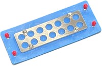 MurrPlastik RVS/EPDM Kabeldurchführungsplatte mit 14 Kabeldurchführungen 148 x 60 mm, 87663966 Cablequick ® KDP Metall 60/14 FDA HD-2