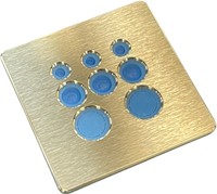 MurrPlastik RVS/EPDM kabeldoorvoerplaat met 8 kabeldoorvoeren 90 x 90 mm, 87663967 cablequick ® KDP Metall 90/8 FDA HD